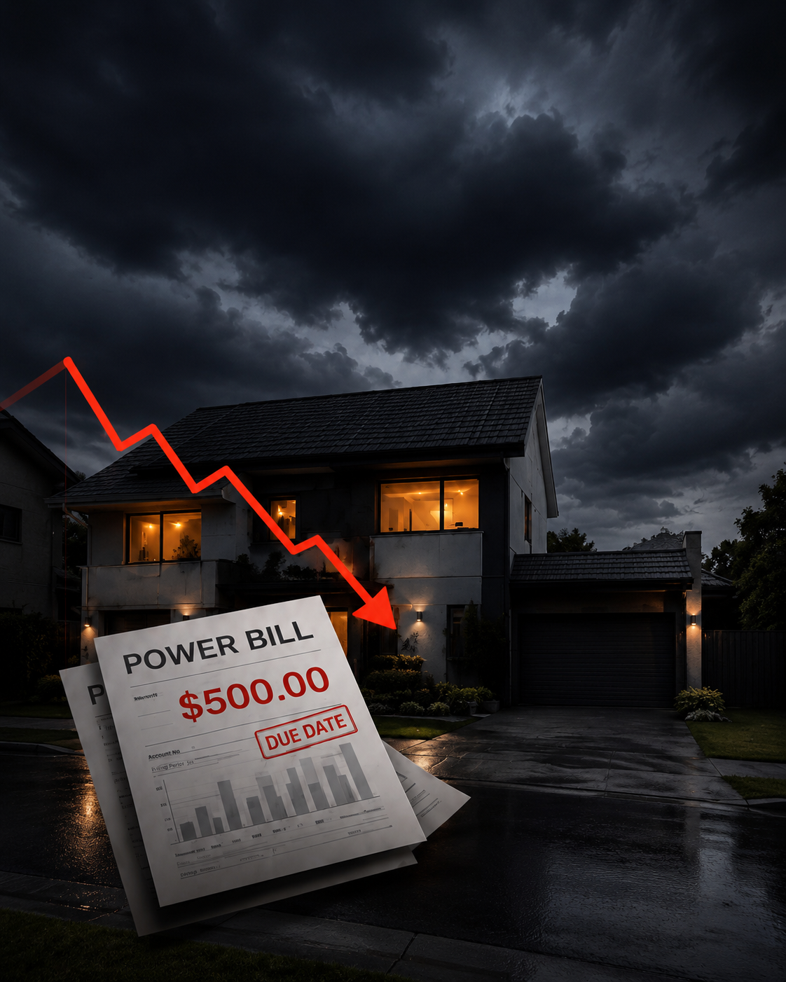 Before solar — high power bill