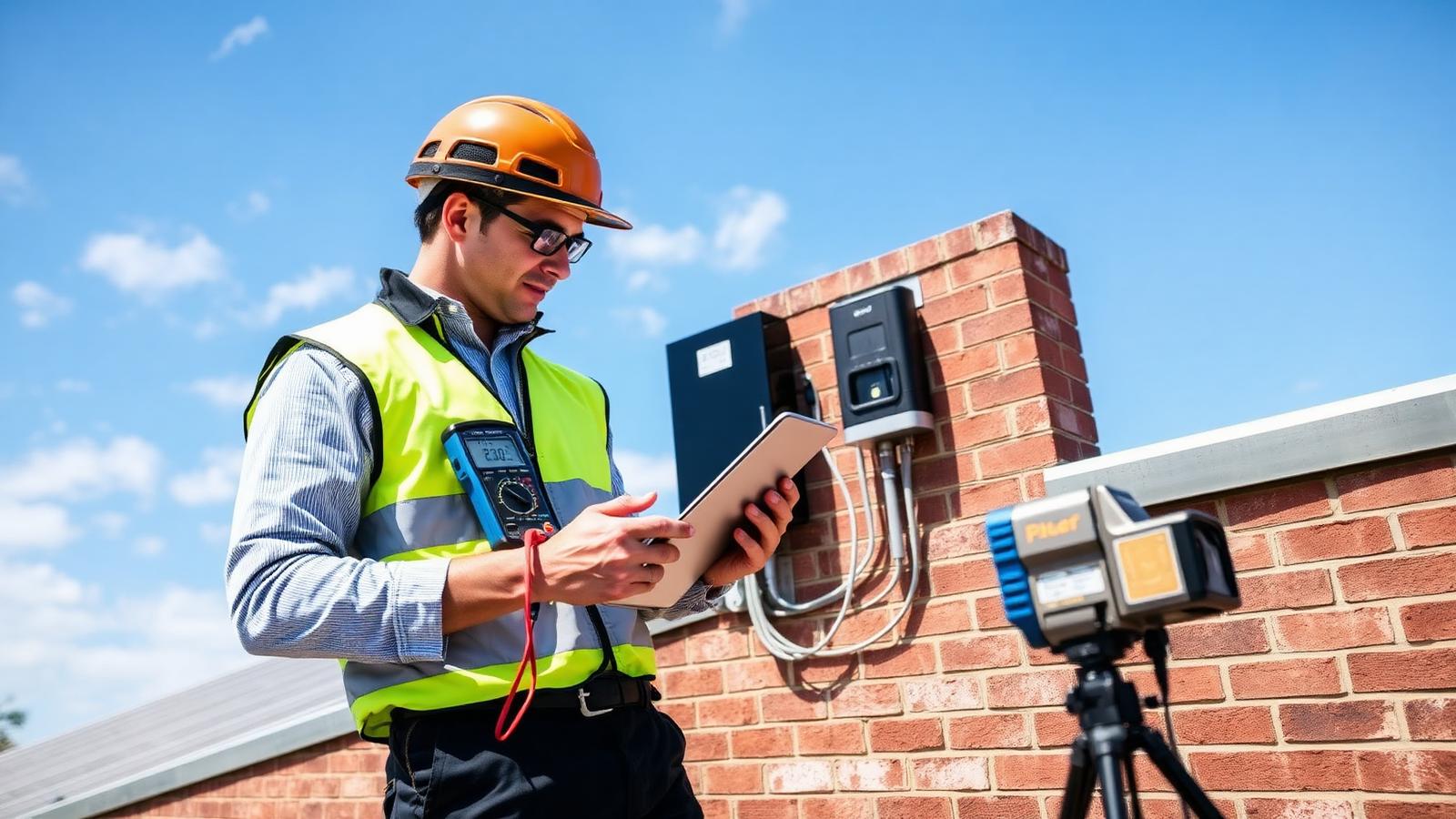 CEC-accredited technician performing a solar system health check in Brisbane