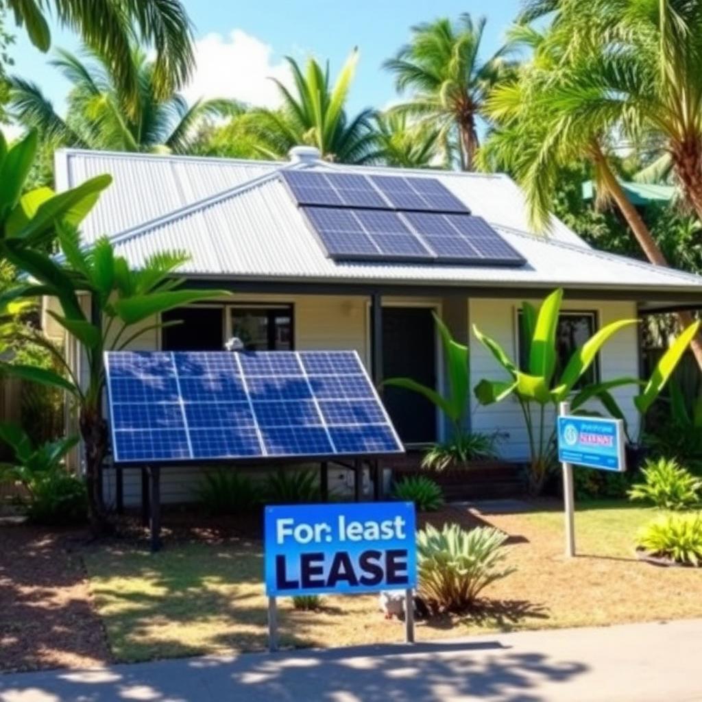 Brisbane rental Queenslander with rooftop solar