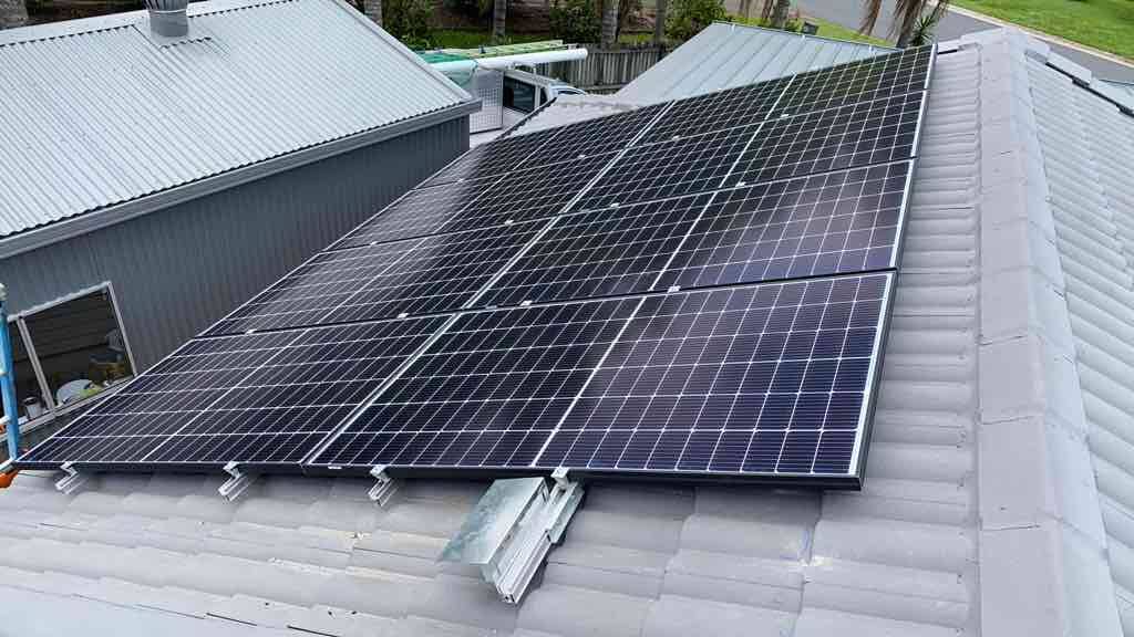 Solar panel in a factory